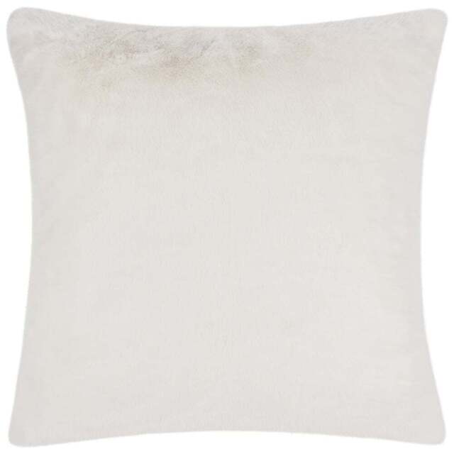Paoletti Stanza White Faux Fur Cushion - Size: 55 x 55 cm - Wilko - image 1