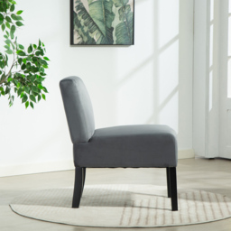 Artemis Home Valina Velvet Fabric Grey Accent Chair - Size: Single - Wilko - thumbnail 4
