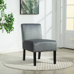 Artemis Home Valina Velvet Fabric Grey Accent Chair - Size: Single - Wilko - thumbnail 7