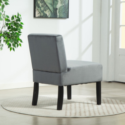 Artemis Home Valina Velvet Fabric Grey Accent Chair - Size: Single - Wilko - thumbnail 5