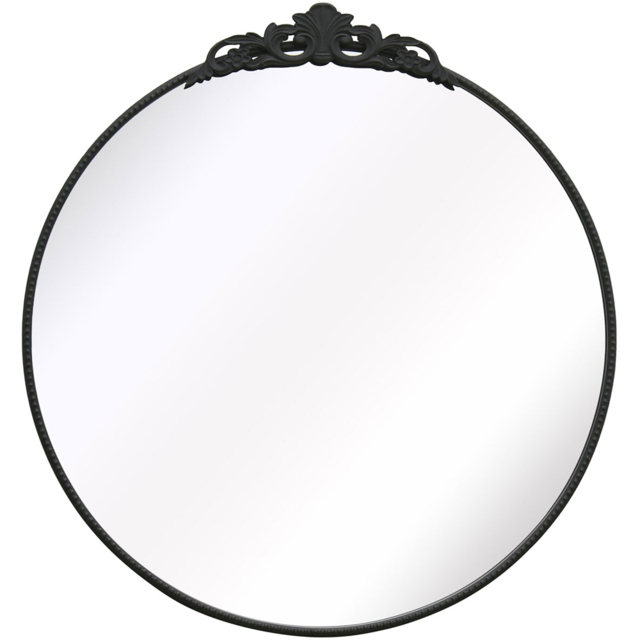 The Crown Black Metal Wall Mirror 100 x 100cm - MirrorOutlet - Wilko - image 1