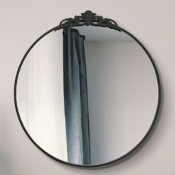 The Crown Black Metal Wall Mirror 100 x 100cm - MirrorOutlet - Wilko - thumbnail 6