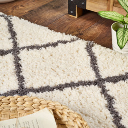 Origins Artisan Diamond White Grey Rug 120 x 170cm - Origins Rugs - Wilko - thumbnail 6