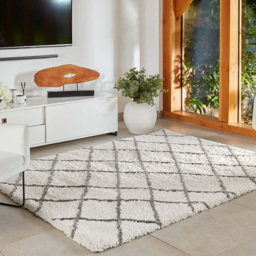 Origins Artisan Diamond White Grey Rug 120 x 170cm - Origins Rugs - Wilko - thumbnail 4