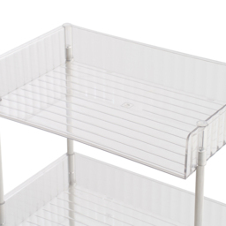 Living and Home 3 Shelf Clear Rolling Storage Cart - Size: 62.5 x 39 x 24.7cm - Wilko - thumbnail 5
