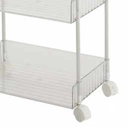 Living and Home 3 Shelf Clear Rolling Storage Cart - Size: 62.5 x 39 x 24.7cm - Wilko - thumbnail 6
