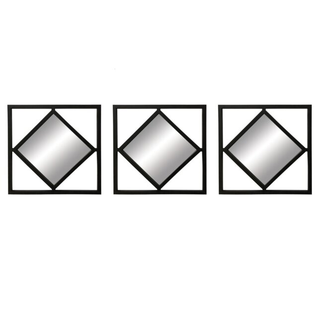 Boston Art Deco Style Mirrors Set of 3 - Size: 40 x 40cm - The Port. Co Gallery - Wilko
