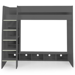 Julian Bowen Nebula Anthracite Gaming Bunk Bed with Desk - Size: Single - Grey - Wilko - thumbnail 3