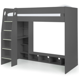 Julian Bowen Nebula Anthracite Gaming Bunk Bed with Desk - Size: Single - Grey - Wilko - thumbnail 4