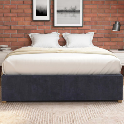 Aspire Furniture Double Ebony Plush Platform Ottoman Bed - Brown - Aspire Beds - Wilko - thumbnail 4