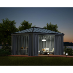 Palram Canopia Dallas 3.6 x 4.8m Gazebo Curtain 4 Pack - Size: 0.1 x 440 x 212cm - Grey - Wilko - thumbnail 4