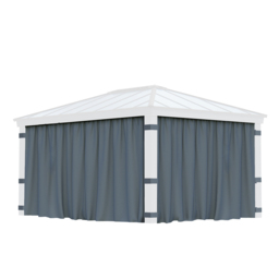 Palram Canopia Dallas 3.6 x 4.8m Gazebo Curtain 4 Pack - Size: 0.1 x 440 x 212cm - Grey - Wilko