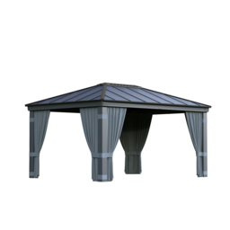 Palram Canopia Dallas 3.6 x 4.8m Gazebo Curtain 4 Pack - Size: 0.1 x 440 x 212cm - Grey - Wilko - thumbnail 3