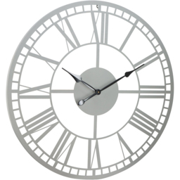 Charles Bentley Malham Grey Round Skeleton Indoor and Outdoor Wall Clock 90cm - Size: 90 x 90 x 4.8cm - Wilko - thumbnail 4
