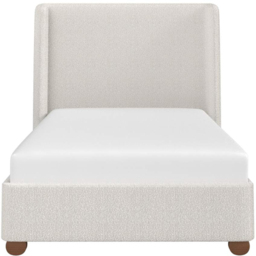 Flair Alma Single Beige Boucle Fabric Bed Frame with Winged Headboard - Cream - Wilko - thumbnail 4