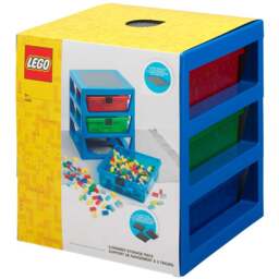 LEGO 3 Drawer Blue Storage Rack - Size: 34.6 x 32.6 x 37.9cm - Wilko - thumbnail 1