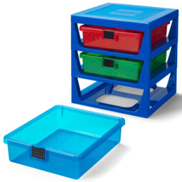 LEGO 3 Drawer Blue Storage Rack - Size: 34.6 x 32.6 x 37.9cm - Wilko - thumbnail 4