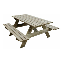Forest Garden Rectangular Small Picnic Table - Brown - Wilko - thumbnail 3