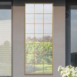 MirrorOutlet The Genestra Gold Modern Window Garden Wall Mirror 200 x 80cm - Size: 200 x 80 x 3cm - Wilko - thumbnail 3