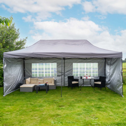 Jack Stonehouse 6 x 3m Dark Grey Pop Up Gazebo - Wilko