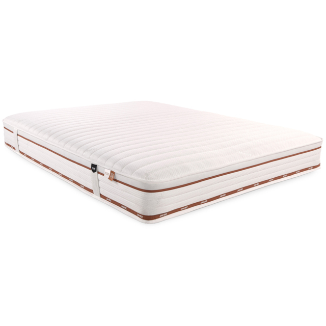 Jay-Be Ryze Double 800 Pocket Sprung e-Fibre Mattress with 3D Mesh Ventilated Border - White & Brown - Wilko - image 1