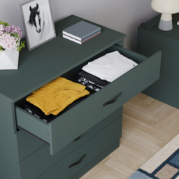 Vida Designs Riano 4 Drawer Jasper Green Chest of Drawers - Wilko - thumbnail 4