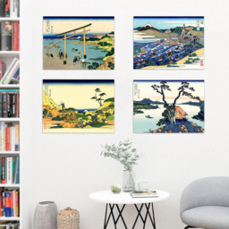 Artery8 Hokusai Views Mount Fuji Lakes Ukiyo-e Wall Art Print 30 x 41cm 9 Pack - Size: 40.5 x 30.5 x 0.3cm - Multi - Wilko - thumbnail 5