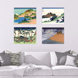 Artery8 Hokusai Views Mount Fuji Lakes Ukiyo-e Wall Art Print 30 x 41cm 9 Pack - Size: 40.5 x 30.5 x 0.3cm - Multi - Wilko - thumbnail 3