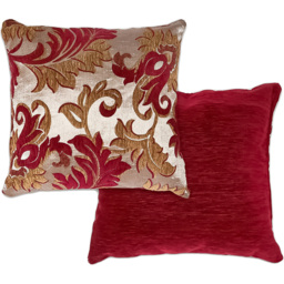 Serene Swirls Wine Cushion Cover 43 x 43cm - Red - Wilko