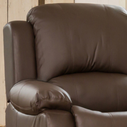 Artemis Home Glendale Brown Bonded Leather Manual Recliner Chair - Size: Single - Wilko - thumbnail 3
