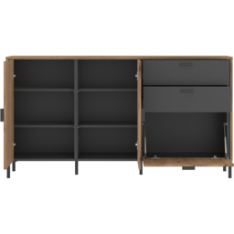 Furniture To Go Arundel 3 Door 2 Drawer Single Shelf Oak Sideboard - Brown - Wilko - thumbnail 4