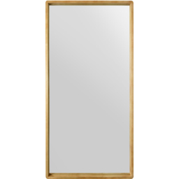 The Naturalis Solid Oak Rounded Corner Leaner Wall Mirror 180 x 90cm - Cream - MirrorOutlet - Wilko