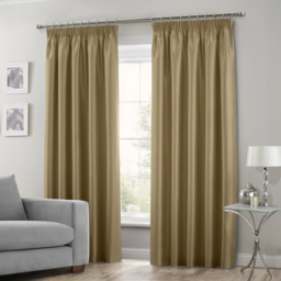 Intimates Faux Silk Latte Curtains 117 x 137cm - Size: W 117 x D 137cm - Cream - Wilko