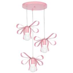 Milagro Emma Pink 3 Pendant Lamp 230V - Size: 30 x 30 x 90cm - Wilko