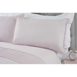 Rapport Home Pom Poms Double Blush Duvet Set - Pink - Wilko - thumbnail 3