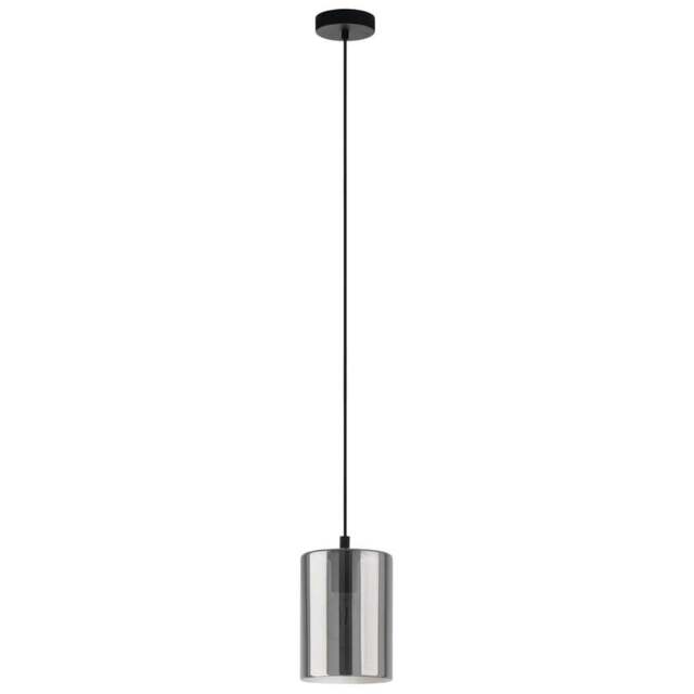 EGLO Cadaques 1 Smoked Glass Pendant Light - Size: 16.0 x 16.0 x 110.0cm - Wilko - image 1