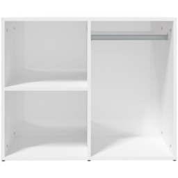 vidaXL 3 Shelf High Gloss White Engineered Wood Dressing Cabinet - Size: 65 x 80 x 40cm - Wilko - thumbnail 4