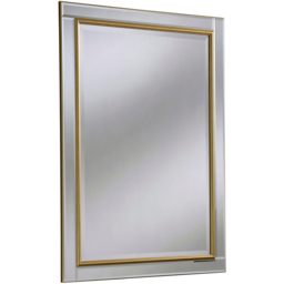 Yearn Timeless Gold Brass Large Bevelled Wall Mirror 106 x 75cm - Wilko