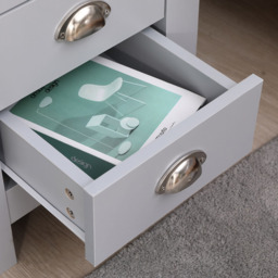FurnitureHMD 3 Drawer Grey and Oak Effect Wooden Bedside Table Set of 2 - Wilko - thumbnail 5