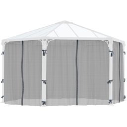 Palram Canopia 2.34 x 2.14m Hexagonal Gazebo Net - Grey - Wilko - thumbnail 1