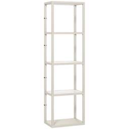 HOMCOM 4 Shelf Oak Glass Dimmable LED Floor Lamp - Size: 25 x 37 x 54cm - Yellow - Wilko - thumbnail 1