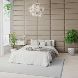 Aspire EasyMount Natural Eire Linen Upholstered Wall Mounted Headboard Panels 2 Pack - Cream - Aspire Beds - Wilko - thumbnail 3