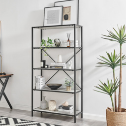 Furniture Box Kelton Black and White Marble Box Shelf Unit - Size: 34 x 90 x 170cm - Furniturebox - Wilko - thumbnail 5