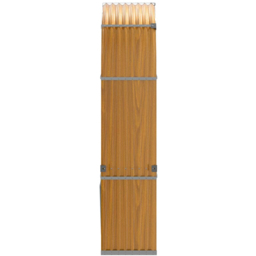 vidaXL Brown Galvanised Steel Firewood Log Holder 210 x 120 x 45cm - Wilko - thumbnail 5