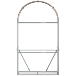 vidaXL Brown Galvanised Steel Firewood Log Holder 210 x 120 x 45cm - Wilko - thumbnail 4