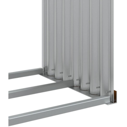 vidaXL Brown Galvanised Steel Firewood Log Holder 210 x 120 x 45cm - Wilko - thumbnail 6