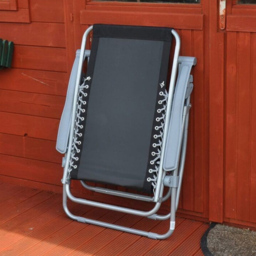 Marco Paul Gravity Garden Recliner Sun Lounger Set of 2 - Size: 1 Seater - Black - Wilko - thumbnail 5