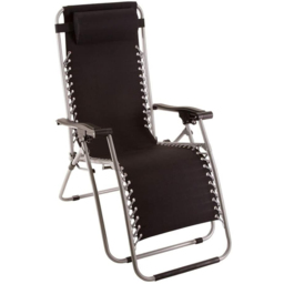 Marco Paul Gravity Garden Recliner Sun Lounger Set of 2 - Size: 1 Seater - Black - Wilko - thumbnail 3
