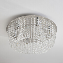 Elegance Crystal Jewelled 6 Light Ceiling Fitting - Size: 45 x 17 x 45cm - Wilko - thumbnail 7