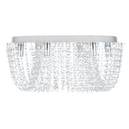 Elegance Crystal Jewelled 6 Light Ceiling Fitting - Size: 45 x 17 x 45cm - Wilko - thumbnail 1